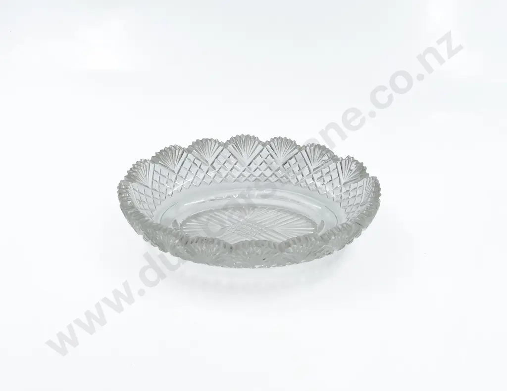 Georgian Irish Cut Glass Table Bowl Image 1++