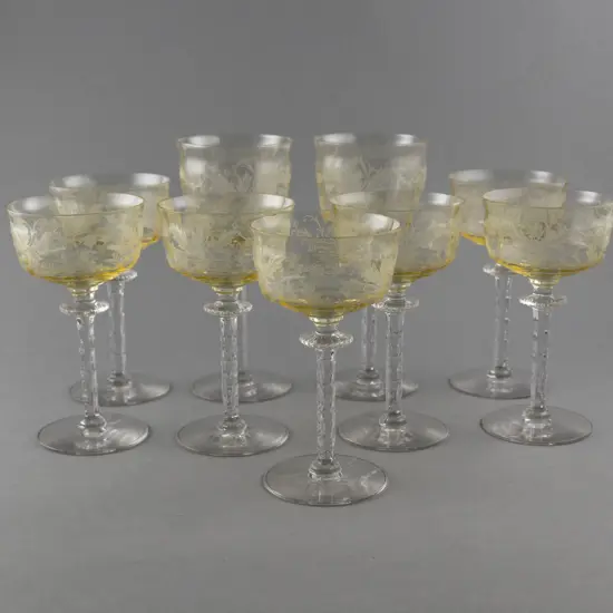 Eight Early C20th Polish Goblets