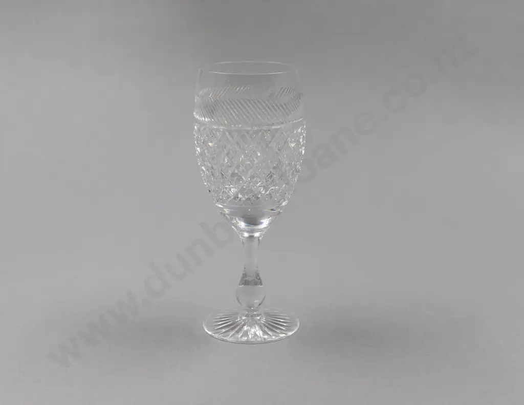 13 Tudor Crystal Holbein Pattern Red Wine Glasses Image 1++