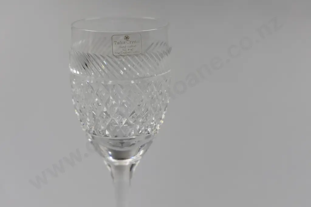 15 Tudor Crystal Holbein Pattern Red Wine Glasses Image 1++
