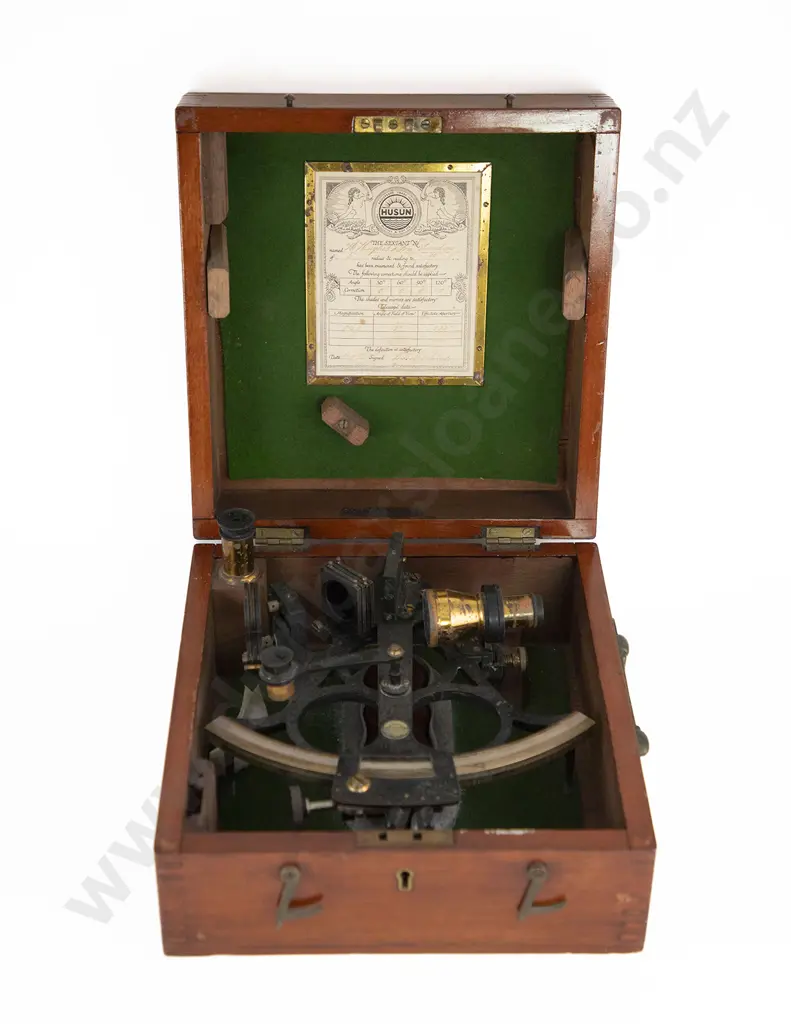 Cased Antique Sextant By Husun Image 1++