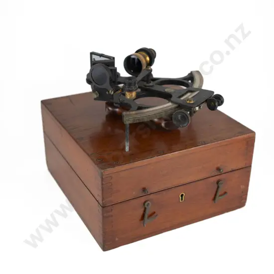 Cased Antique Sextant By Husun