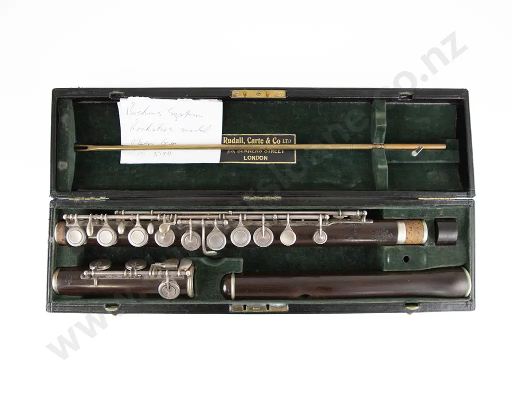 Rare Antique Rudall Carte & Co Ltd Rockstros Model Cocuswood Three Piece Flute Image 1++
