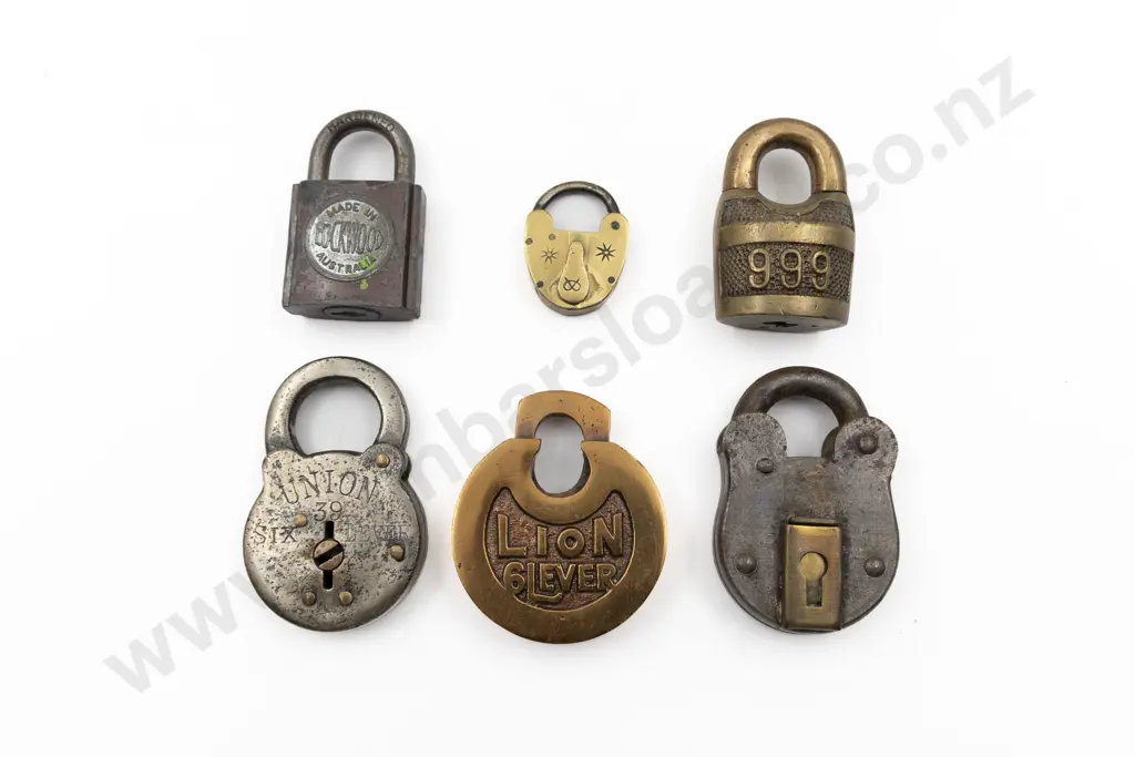 Six Various Vintage Padlocks Image 1++