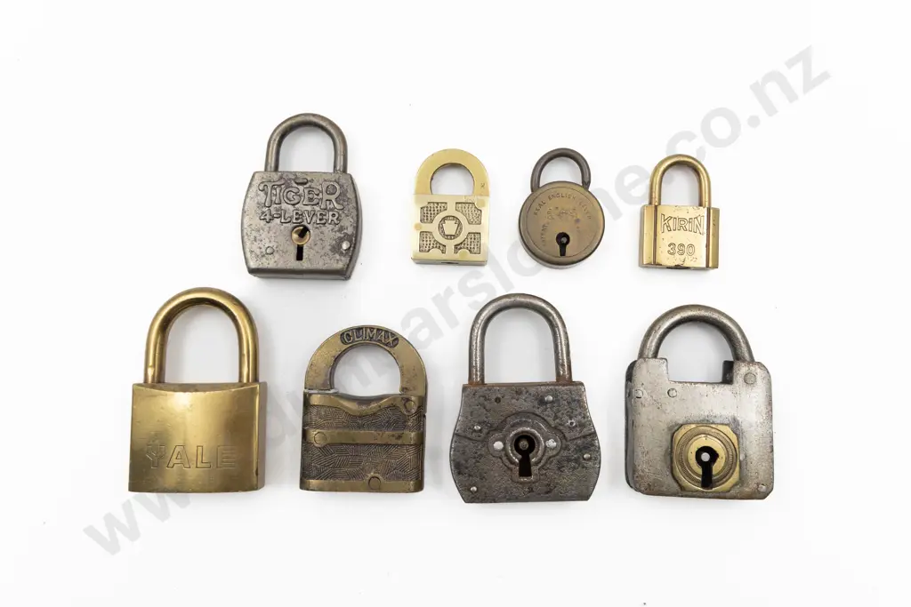 Six Various Vintage Padlocks Image 1++