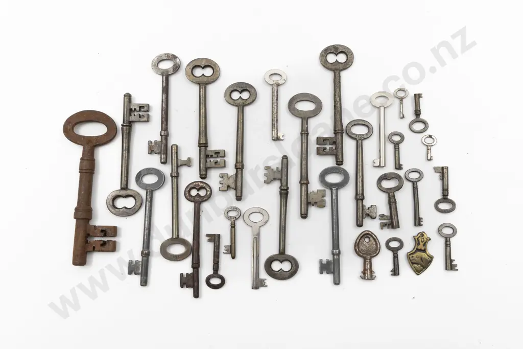 28 Vintage Steel Keys Image 1++