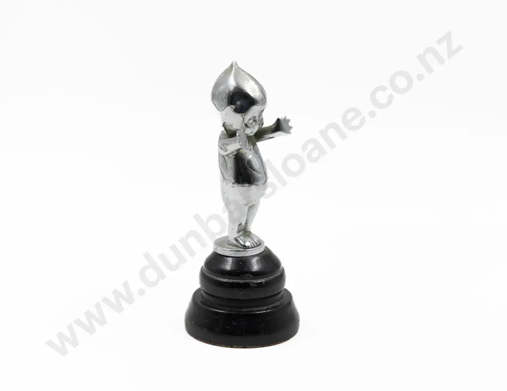 Art Deco Chrome Plated Kewpie Car Mascot Image 1++