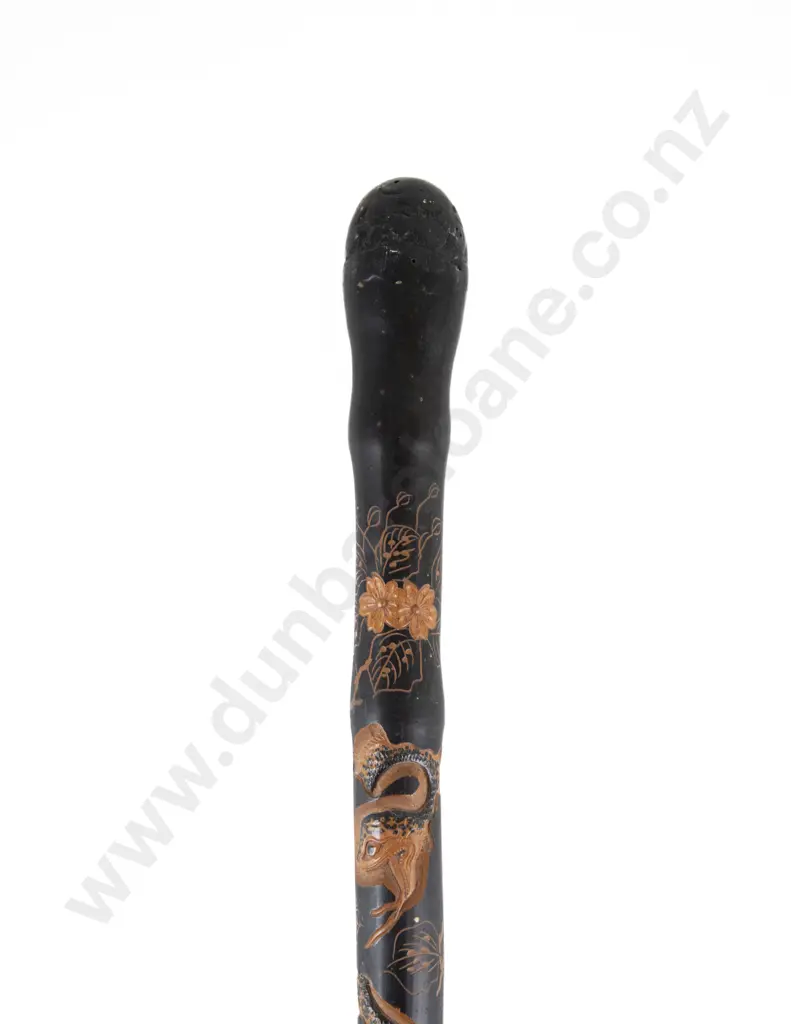 Probable Japanese Prisoner of War Carved Walking Stick Image 1++
