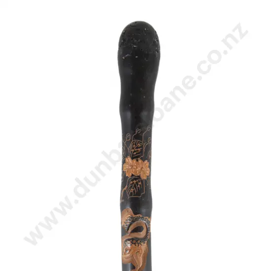 Probable Japanese Prisoner of War Carved Walking Stick