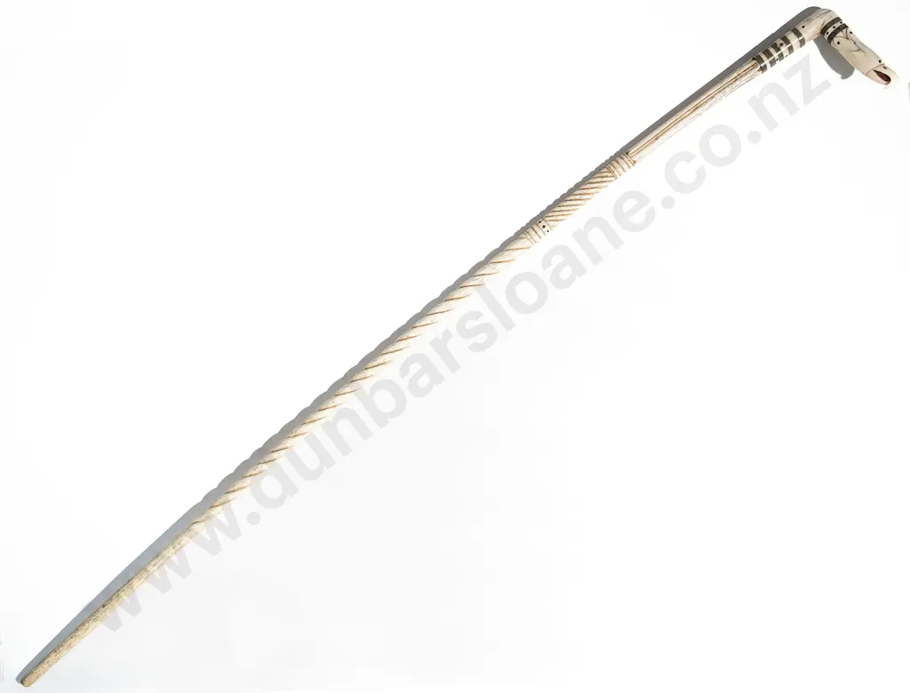 Antique Marine Ivory and Bone Walking Stick Image 1++