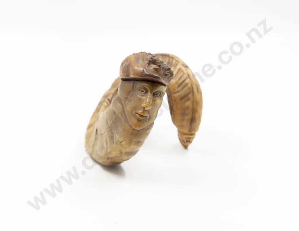 Rare Early To Mid C19th Whimsical Scottish Rams Horn Snuff Mull Image 1++
