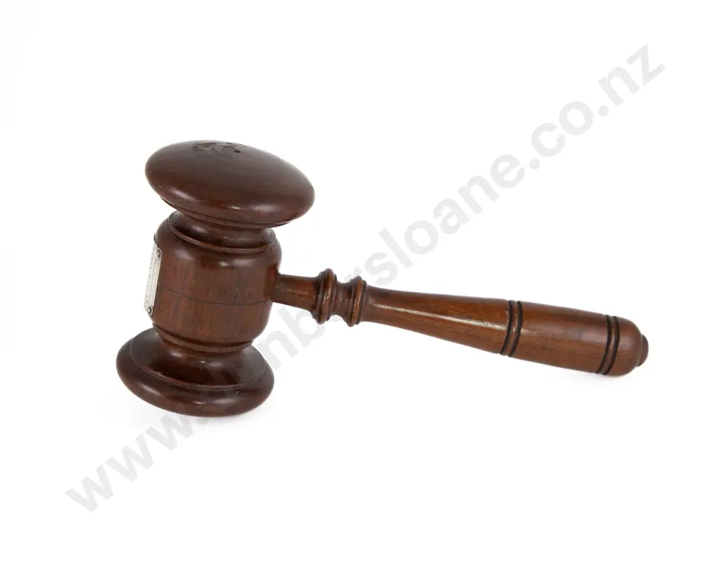 South African Large Early C20th Walnut Presentation Gavel Image 1++