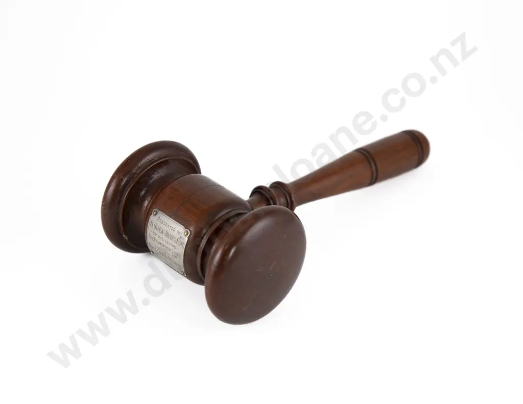 South African Large Early C20th Walnut Presentation Gavel Image 1++