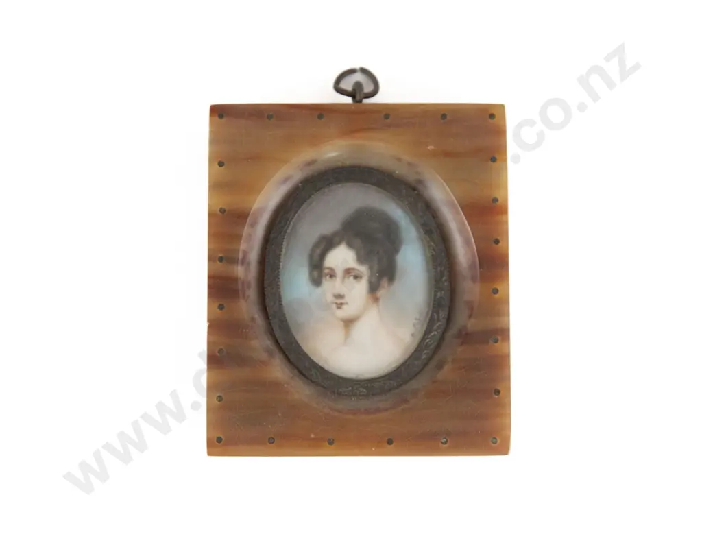 C19th Portrait Miniature Of A Lady Image 1++
