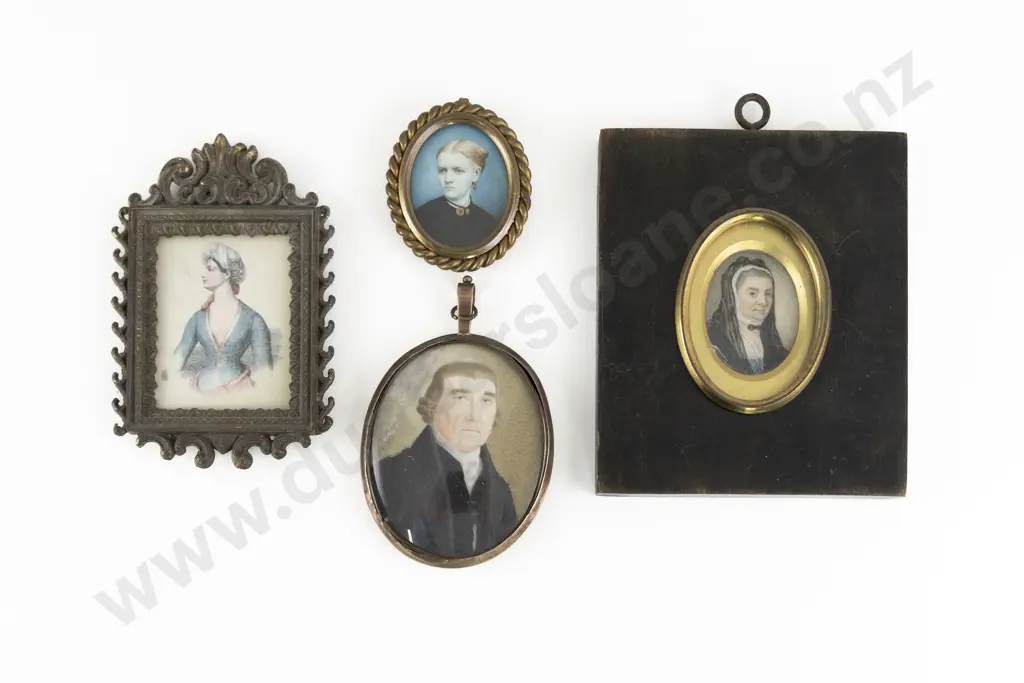 Three C18th/C19th Portrait Miniatures Image 1++