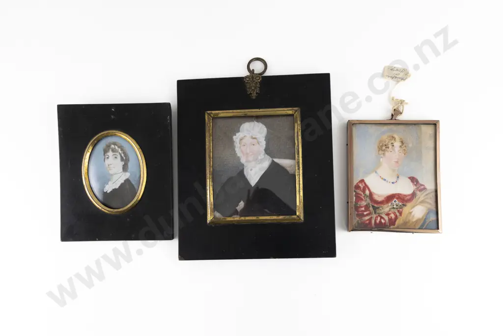 Three Early C19th Portrait Miniatures Image 1++