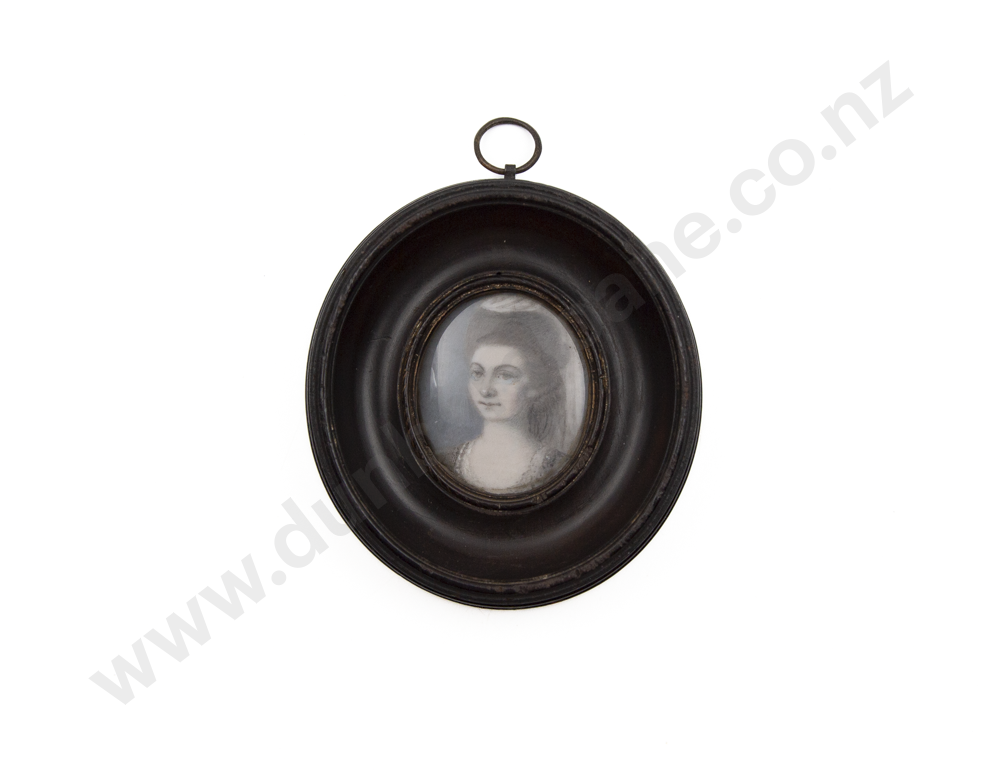 Regency Miniature Head & Shoulders Portrait Of A Lady Image 1++