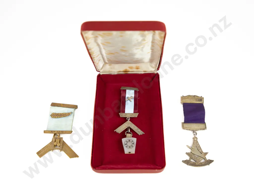 NZ 9ct Tauranga Lodge Medal Image 1++