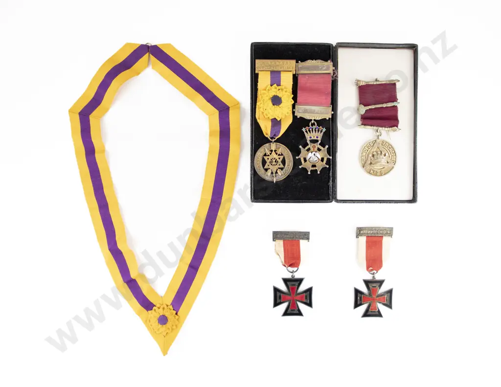 Five Sterling Silver Lodge Medals Image 1++