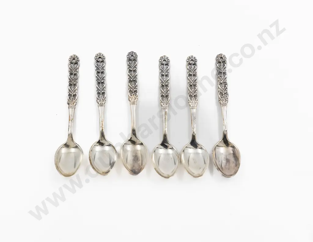 Boxed Set OfSix German Silver Coffee Spoons Image 1++