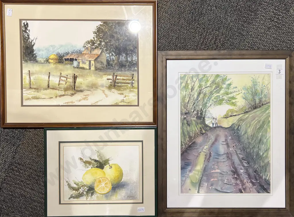Three Framed W/C Including M. Furness Image 1++