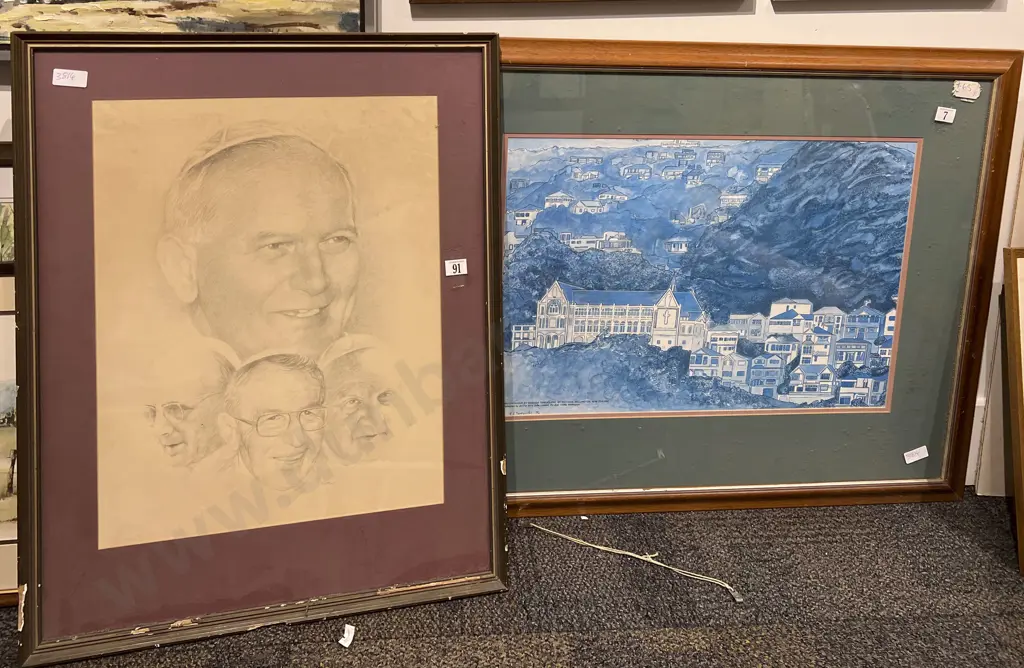 Four Assorted Framed Works Image 1++