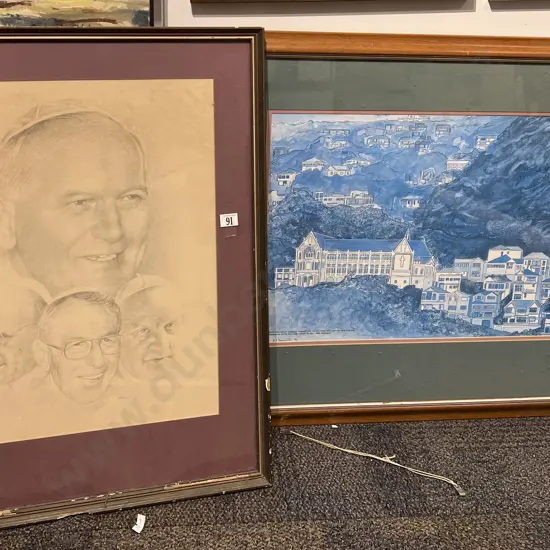 Four Assorted Framed Works