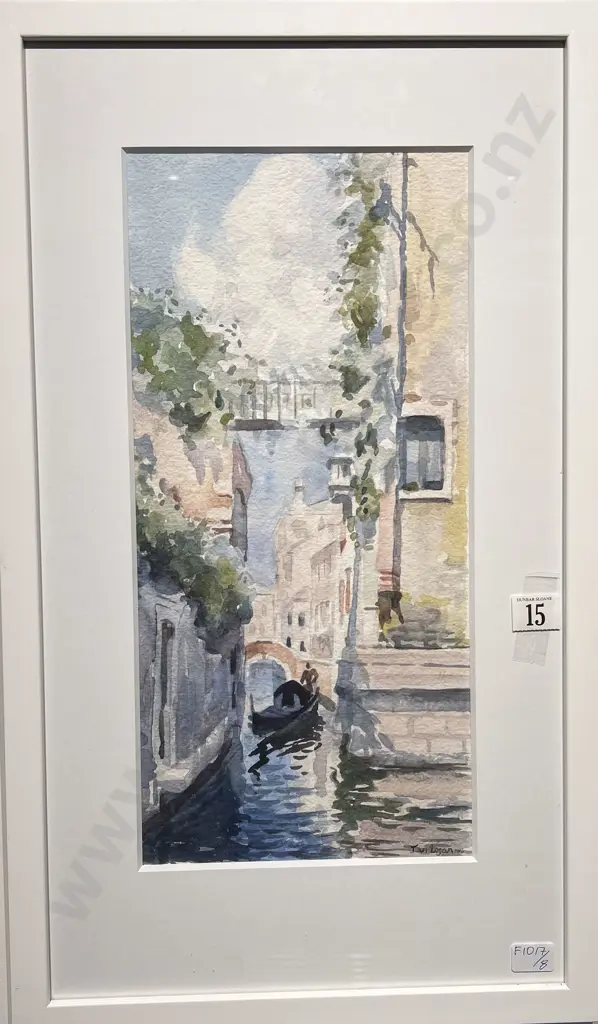 Ian Logen - Venetian Canal Scene - Watercolour Image 1++
