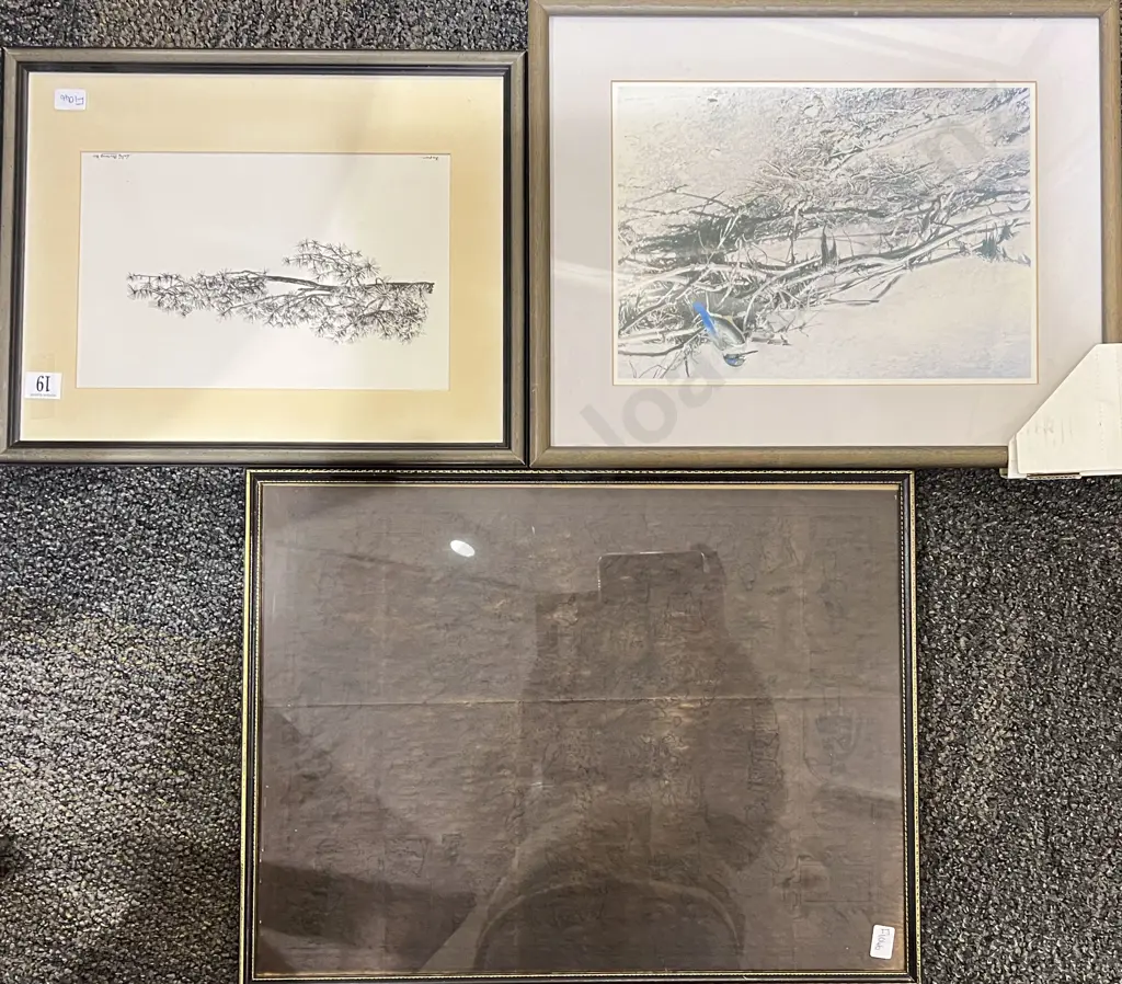 Three Assorted Framed Works Image 1++