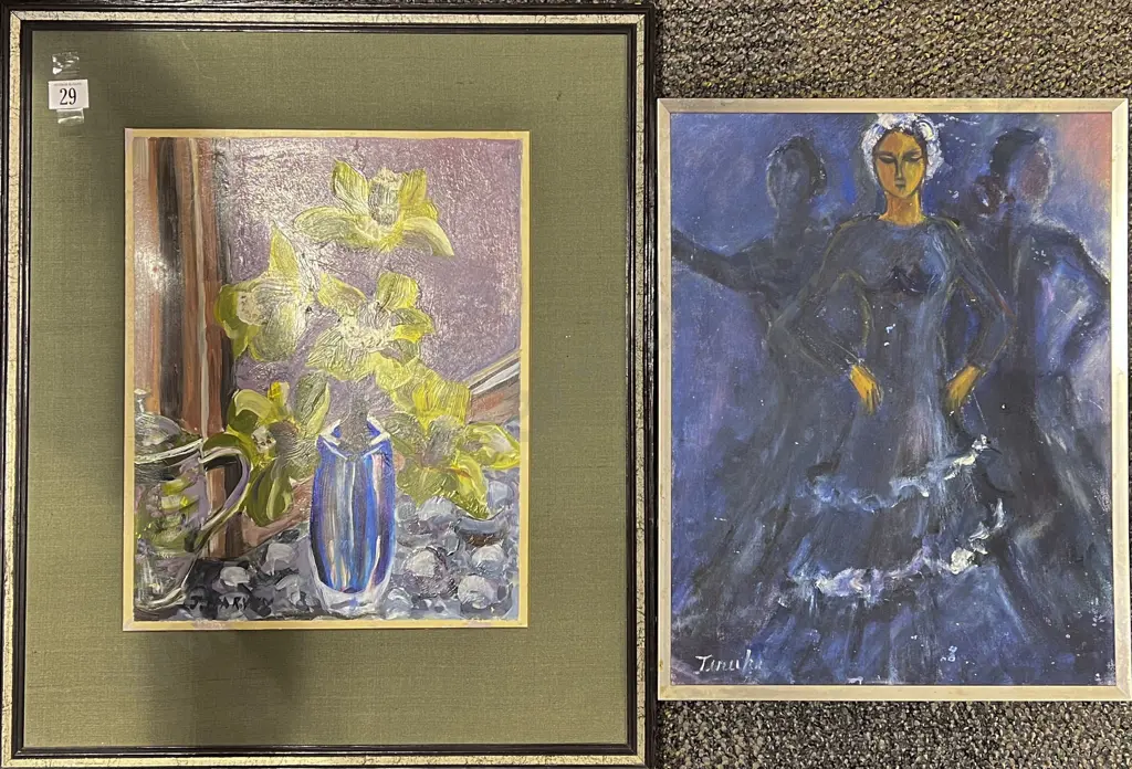J. Harvey - Orchids - with Figural Canvas Work Image 1++