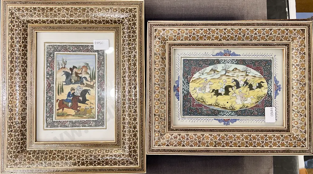 Two Small Moghul Works on Ivory Image 1++