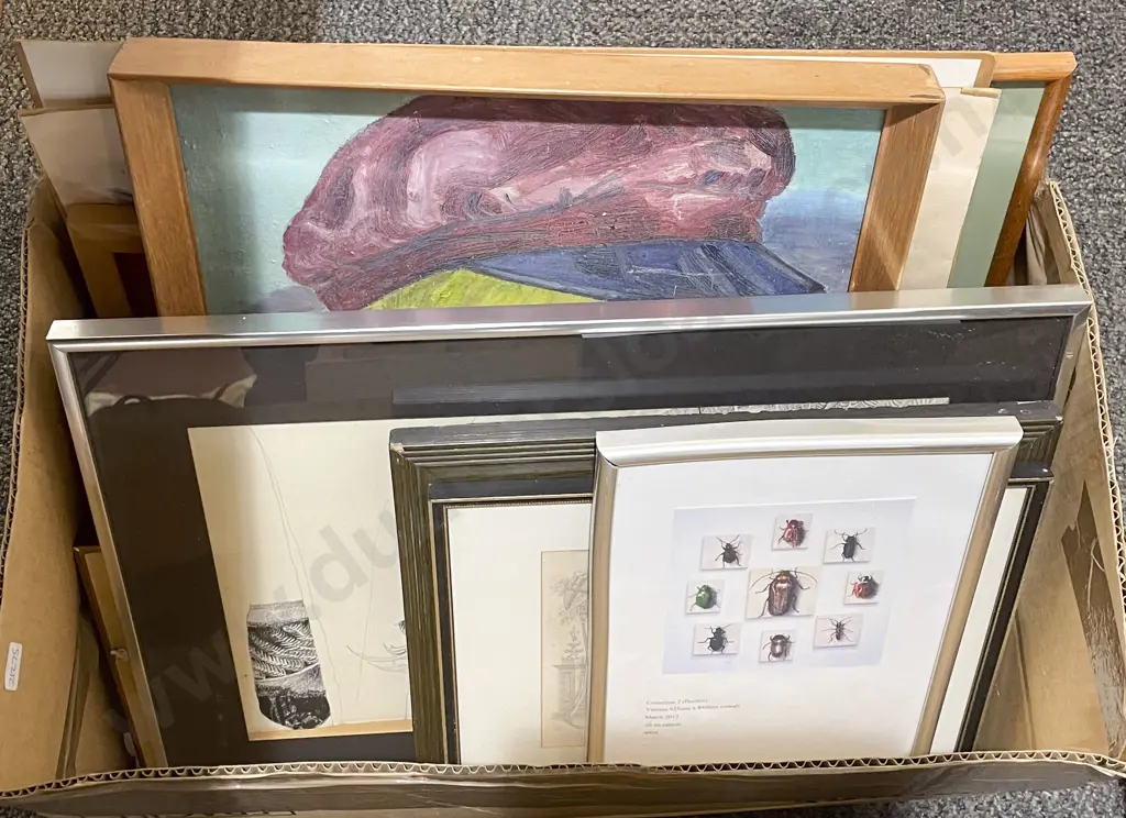 Box of Assorted Artworks Image 1++