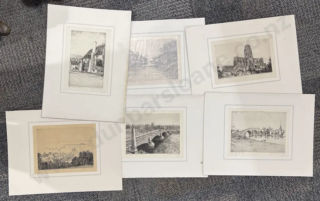 Six C. Dickens Etchings (Unframed) Image 1++