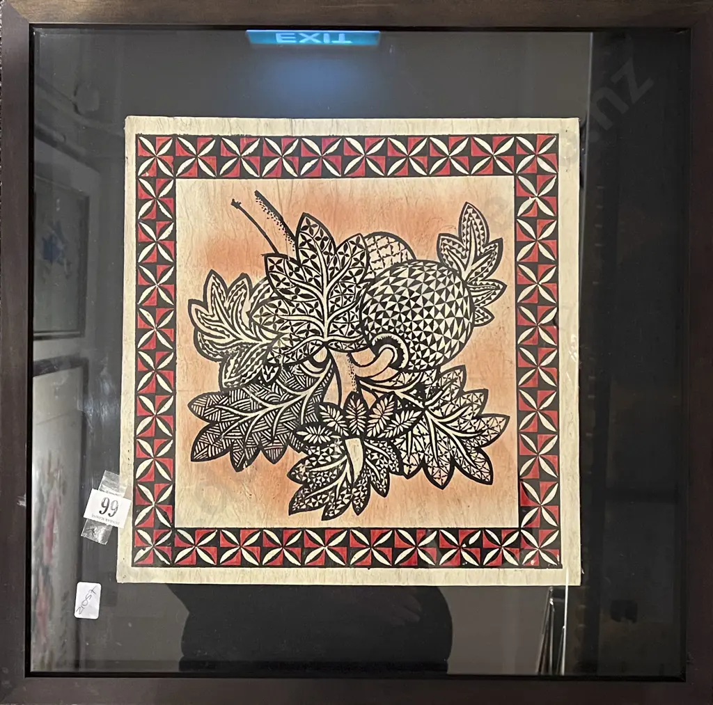Framed Tapa Cloth Image 1++