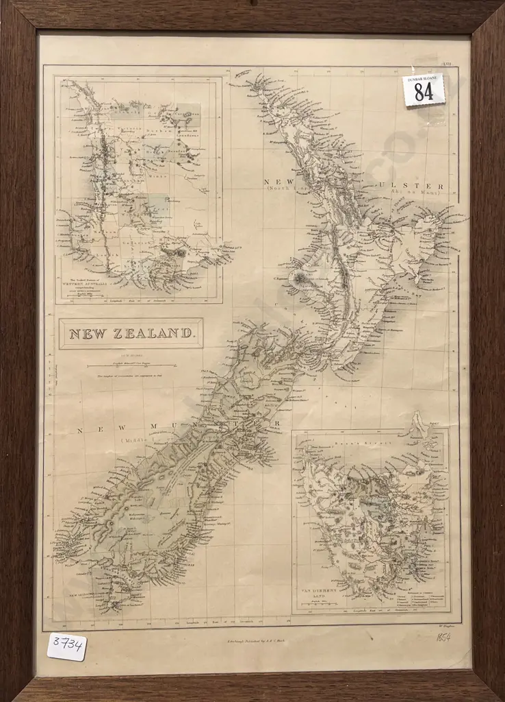 Vintage NZ Map Image 1++