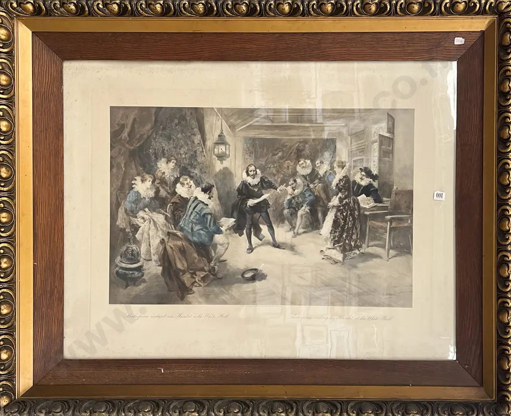 Large Framed Vintage Print "Hamlet" Image 1++