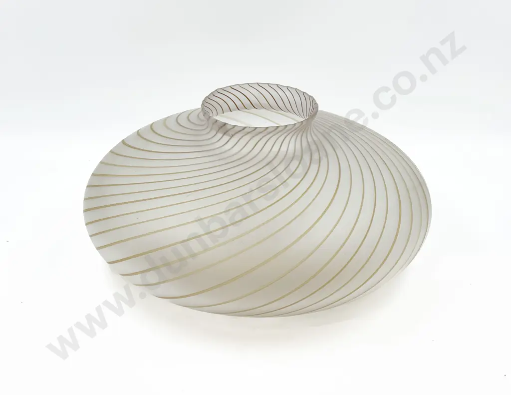 Large Art Glass Squat Vase Image 1++