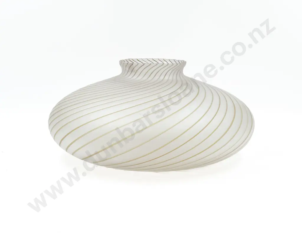 Large Art Glass Squat Vase Image 1++