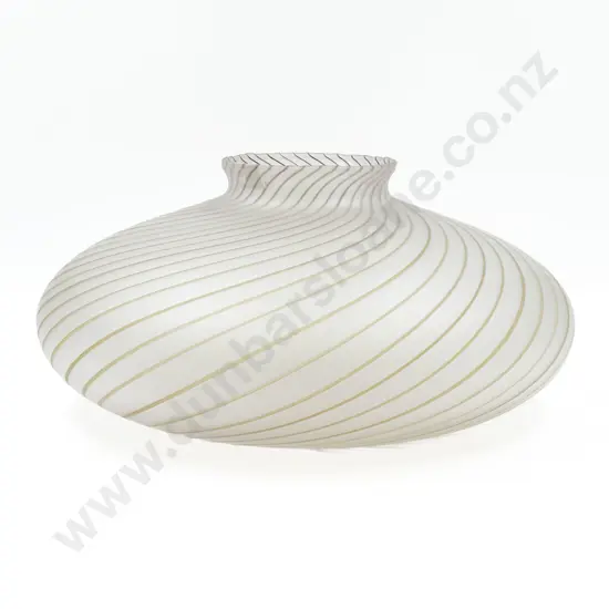 Large Art Glass Squat Vase