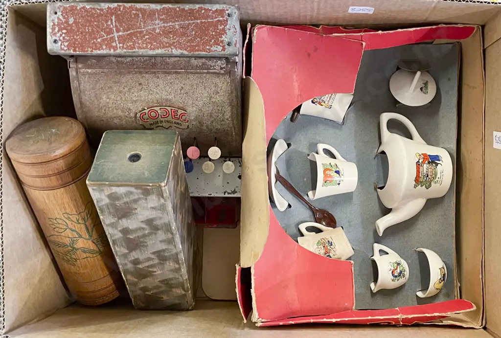 Boxed Nursery Tea Set Together with Toy Cash Register etc Image 1++