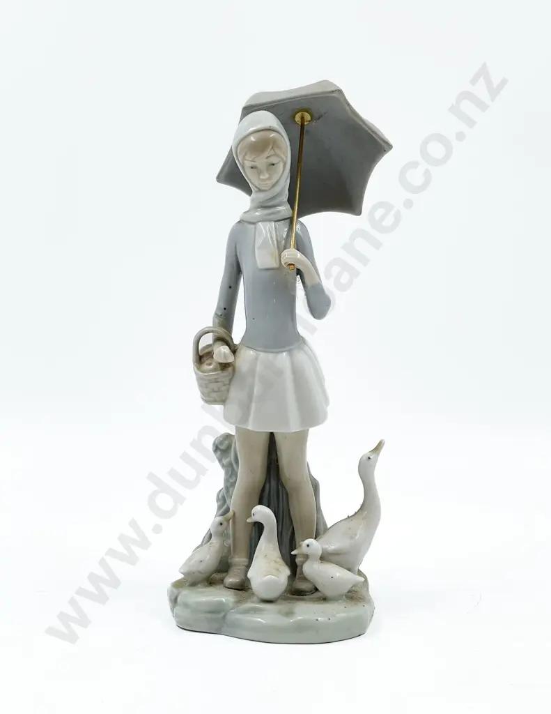 Lladro Figure of Girl with Umbrella Image 1++