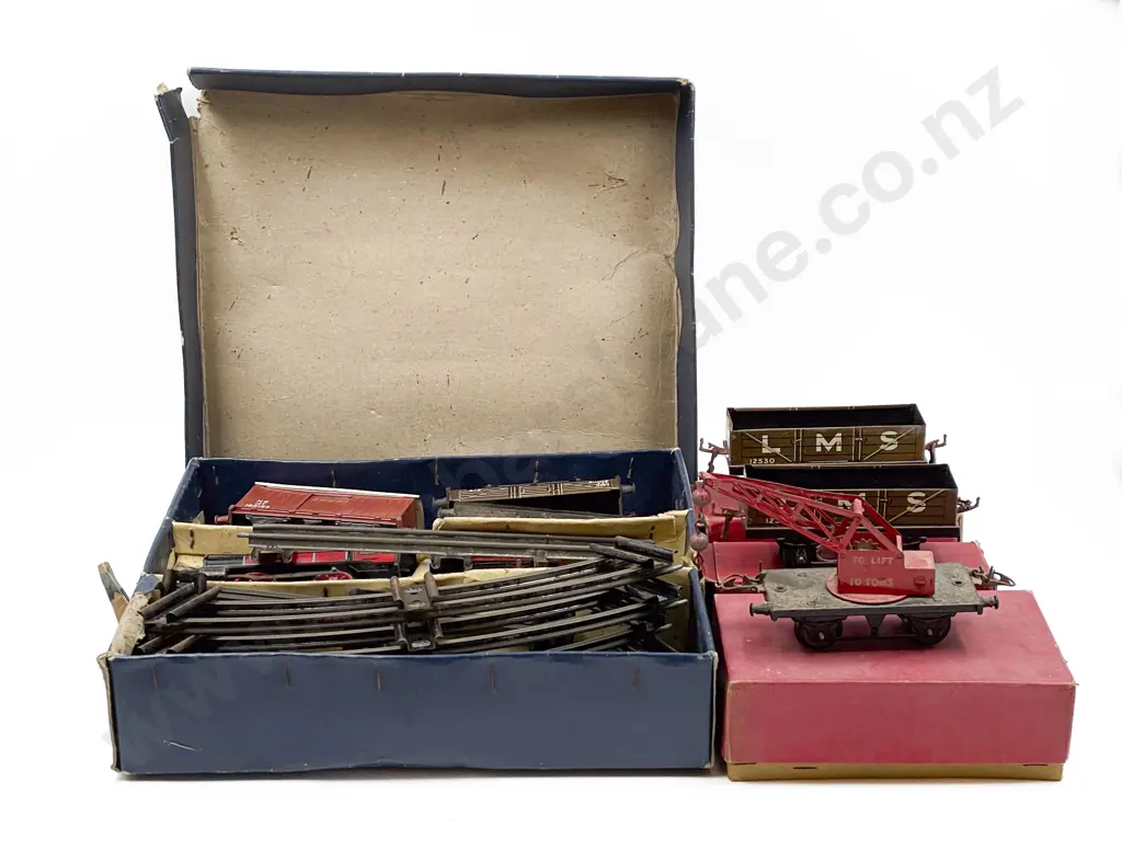 Boxed Hornby Train Set Together with Hornby Crane and Two Others Image 1++