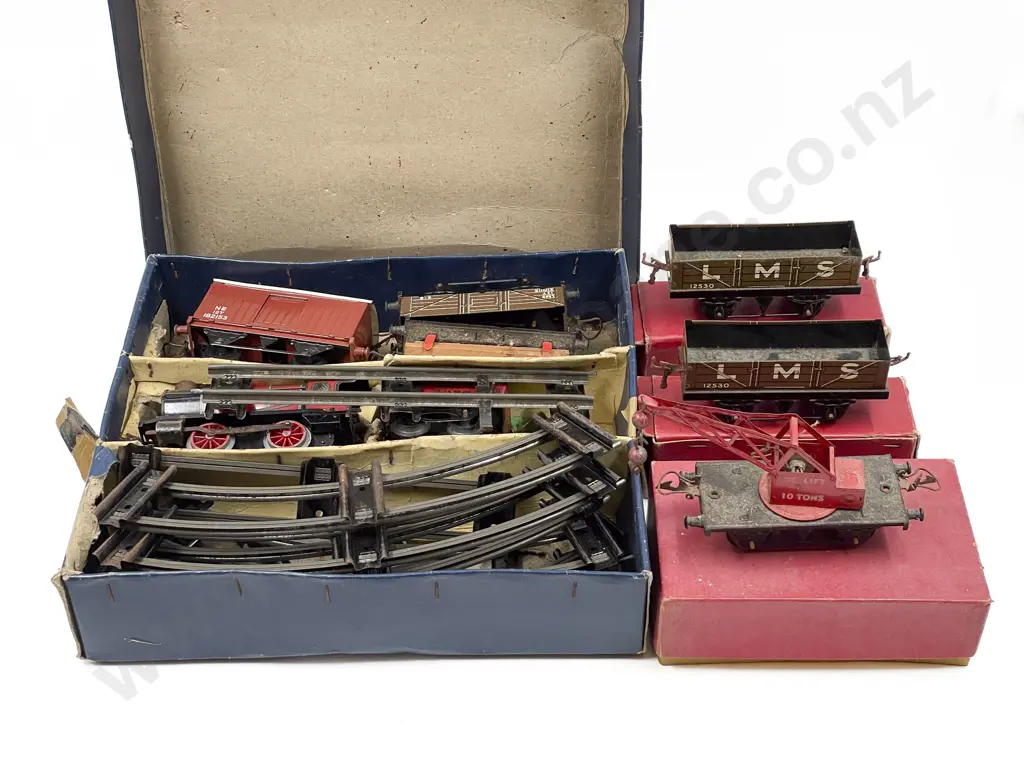 Boxed Hornby Train Set Together with Hornby Crane and Two Others Image 1++