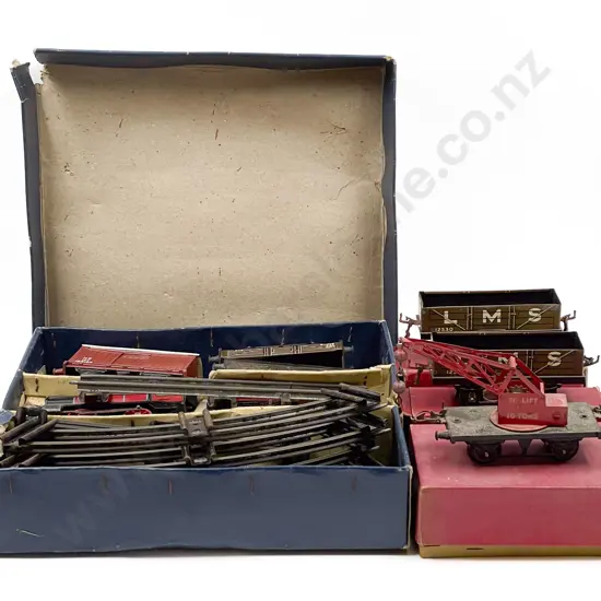 Boxed Hornby Train Set Together with Hornby Crane and Two Others