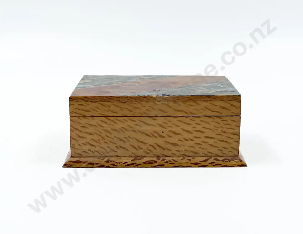 Native Timber & Paua Box Presented to Former PM Walter Nash in 1959 Image 1++