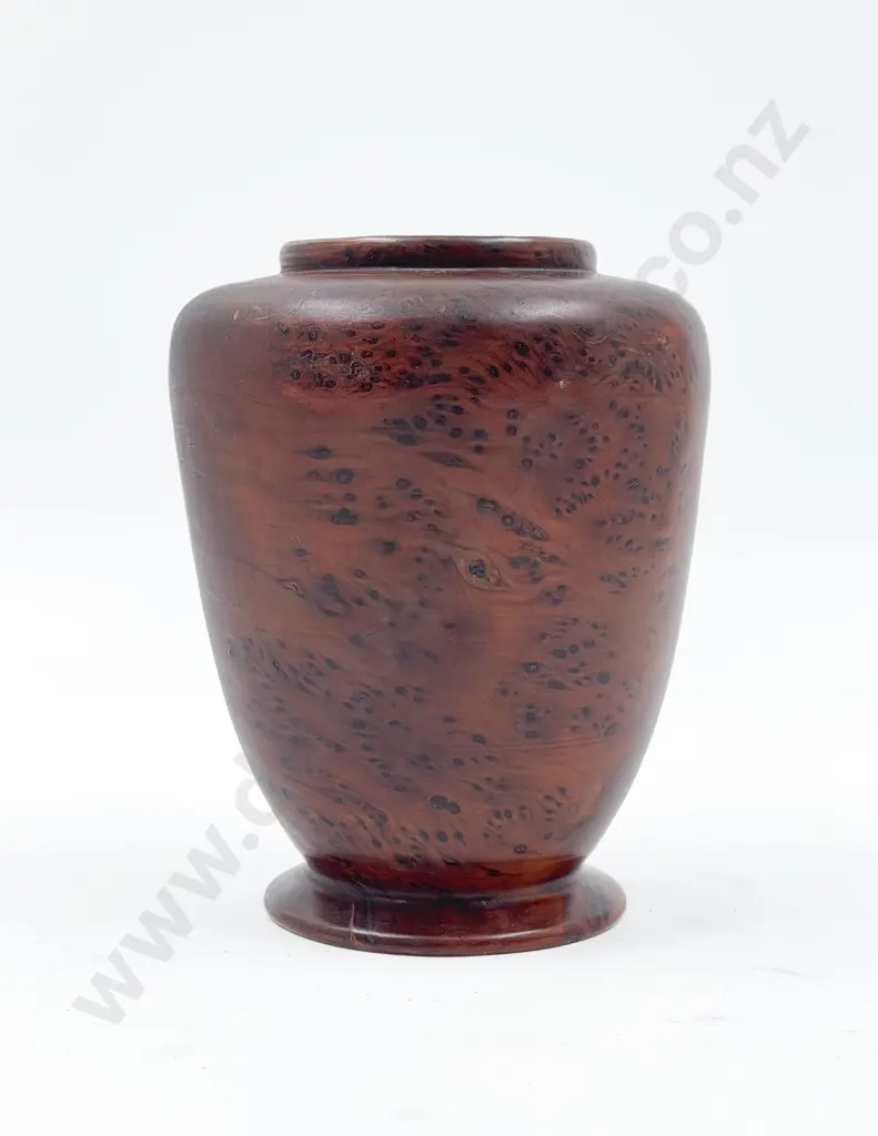 Mottled Silver Pine Turned Wood Vase Image 1++