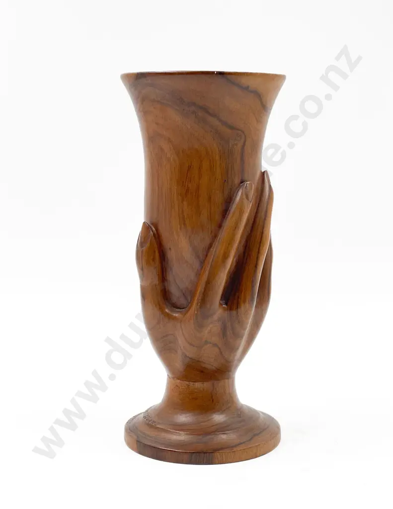 Ciarn Christian Made Turned Wood Hand Vase Image 1++