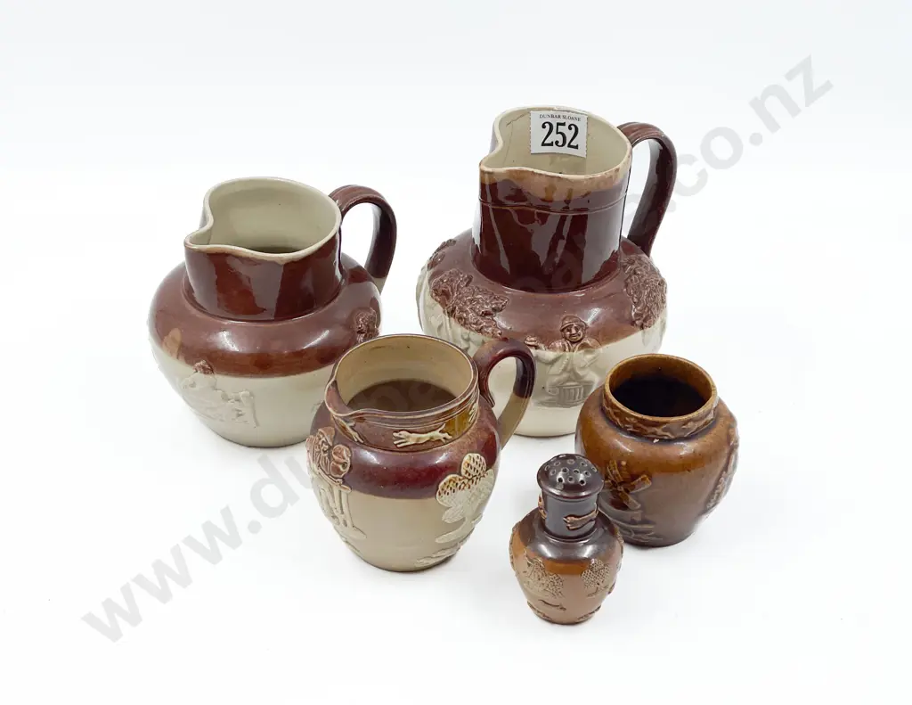 Five Pieces of Assorted Stoneware Including Doulton Lambeth Jug Image 1++
