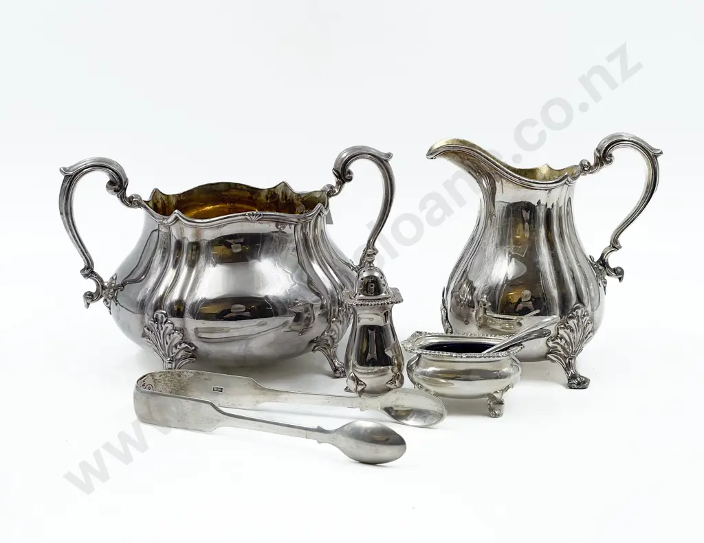 Four Pieces of Assorted S/P Together with S/S Tongs Image 1++