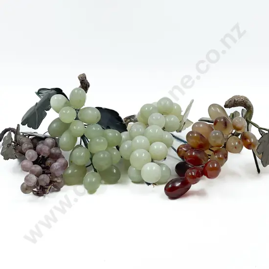 Three Bunches of Agate Grapes